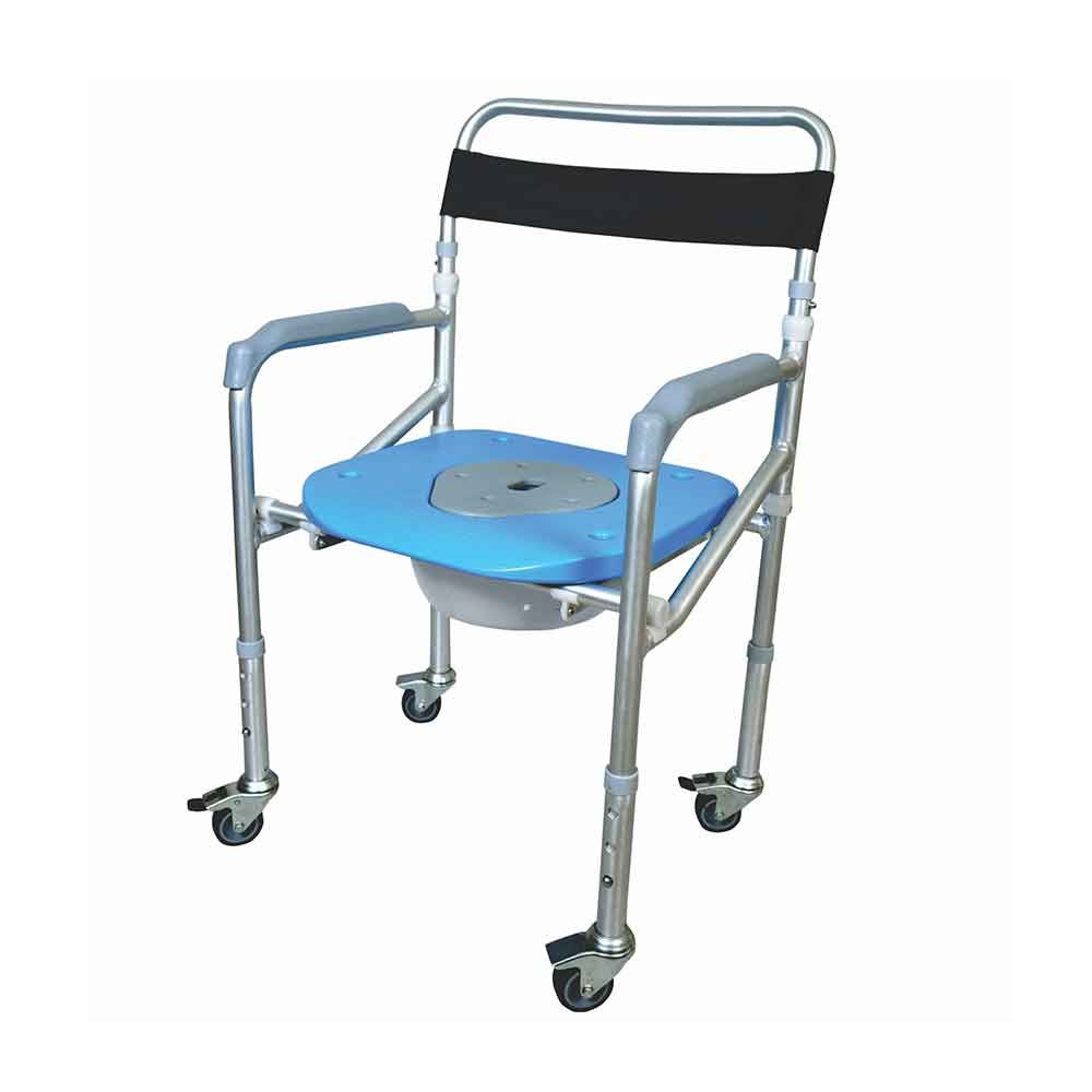 Vissco Comfort Commode and Shower Chair With Wheel